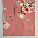 膨れ織りに柴束文様訪問着　上前