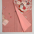 膨れ織りに柴束文様訪問着　上前