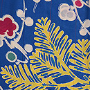 ブルー地梅文様羽織　質感・風合