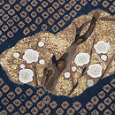 疋田に光琳文様付下　質感・風合