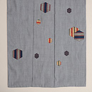 本場結城に渡り裂押し絵の付下　上前