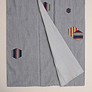 本場結城に渡り裂押し絵の付下　上前