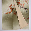 ウグイス色梅枝文様訪問着　上前