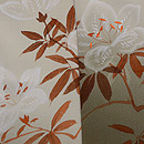 ウグイス色梅枝文様訪問着　質感・風合