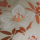 ウグイス色梅枝文様訪問着　質感・風合