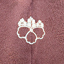 小豆色唐花文様付下　質感・風合