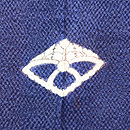 梅に鶯谷紺地色留袖　質感・風合