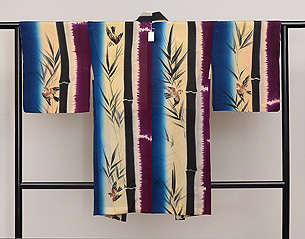 竹林に雀の羽織