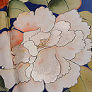 春サザンカに手向山の訪問着　質感・風合