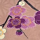 京紫地梅枝文様小紋　質感・風合