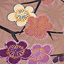 京紫地梅枝文様小紋　質感・風合