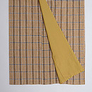 丹波木綿辛子色格子袷　上前