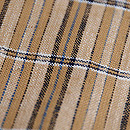 丹波木綿辛子色格子袷　質感・風合