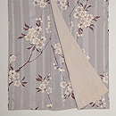 灰白色山桜文様小紋　上前