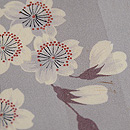 灰白色山桜文様小紋　質感・風合