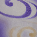 花紫に水輪の単衣小紋　質感・風合