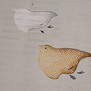 御池に千鳥文様絽の付下　質感・風合