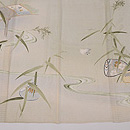 御池に千鳥文様絽の付下　質感・風合