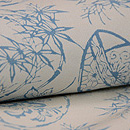 松原与七作 蹴鞠文様中形染め単衣着物　質感・風合