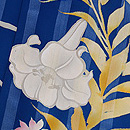 四季の花文様一方付け単衣　質感・風合