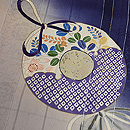 薬玉文様単衣付下　質感・風合