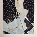 網代文に若鮎絽の付下　上前