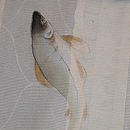 網代文に若鮎絽の付下　質感・風合