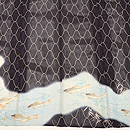 網代文に若鮎絽の付下　質感・風合