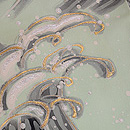 皆川月華作 怒涛文様袷訪問着　質感・風合