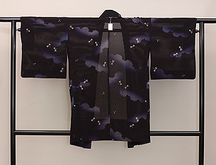 夏空に群れトンボ縦絽の羽織