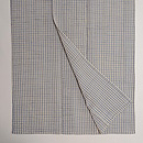 格子文様麻絹交織 銀座もとじ製　上前