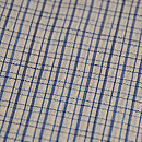 格子文様麻絹交織 銀座もとじ製　質感・風合