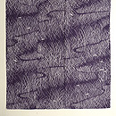 刈り入れにサギ文様絽の小紋　上前