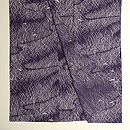 刈り入れにサギ文様絽の小紋　上前