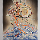 源平物語文様夏黒留袖　上前