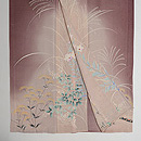 葡萄色秋草両褄模様色留袖　上前