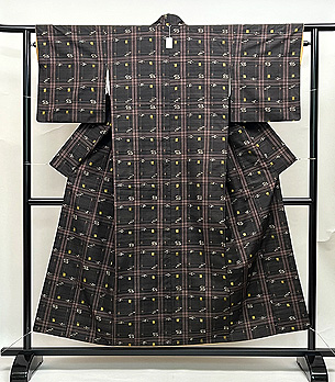 格子に琉球文様久米島紬