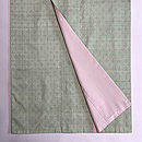 白緑色石畳文様紬袷 もとじ製 上前