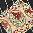 よろけ縞に色紙文様散歩着　質感・風合