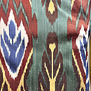 ウズベキスタン アドラスの羽織　質感・風合