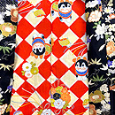 七宝に四季の花文様羽織　羽裏