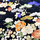 七宝に四季の花文様羽織　質感・風合
