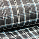 黒地格子文様本場越後上布　質感・風合