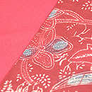 茜染めバティックの名古屋帯　質感・風合