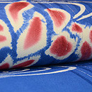 水に菖蒲文様名古屋帯 質感・風合