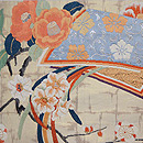 花車文様唐織袋帯　前柄