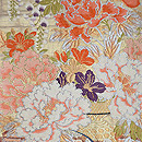 花車文様唐織袋帯　質感・風合