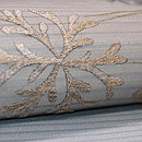 流れに海松の刺繍絽紗名古屋帯　質感・風合