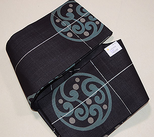 波頭丸文様半幅帯