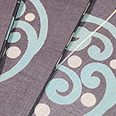 波頭丸文様半幅帯　質感・風合